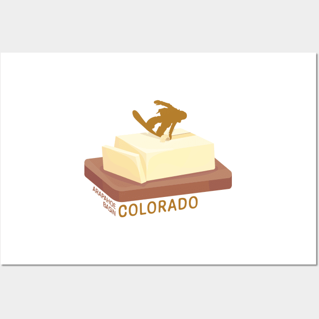 Snowboard Butter Carving | Arapahoe Basin Colorado Wall Art by KlehmInTime